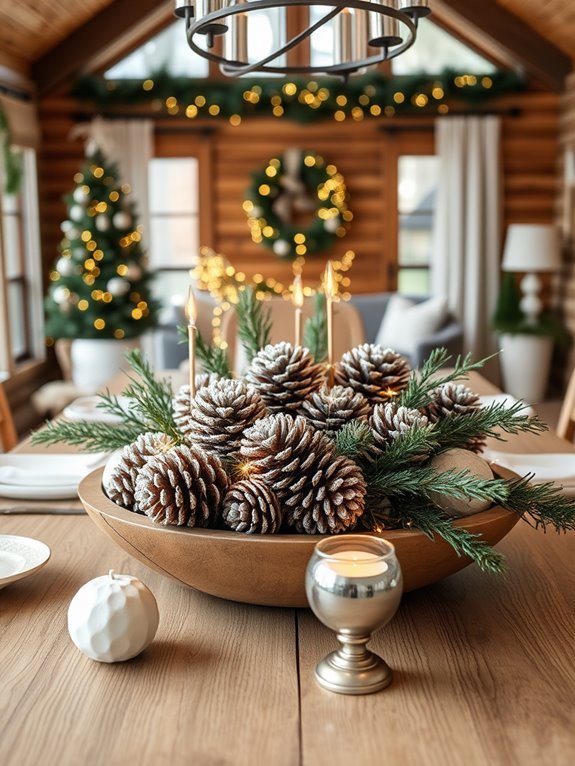 elegant pinecone table decorations