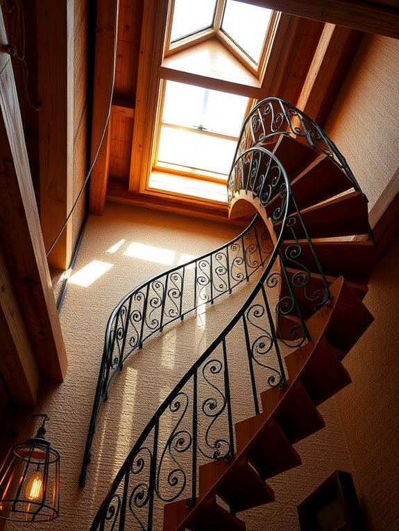 elegant winding staircase design