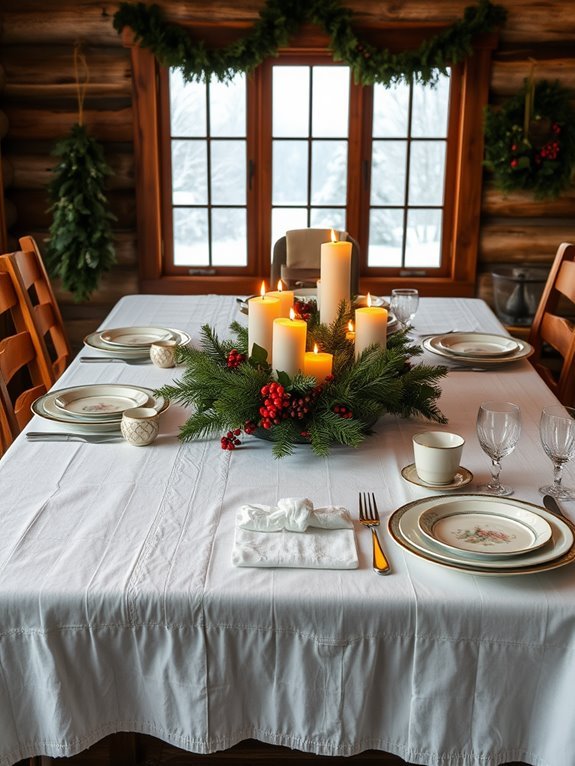 elegant winter dining decor