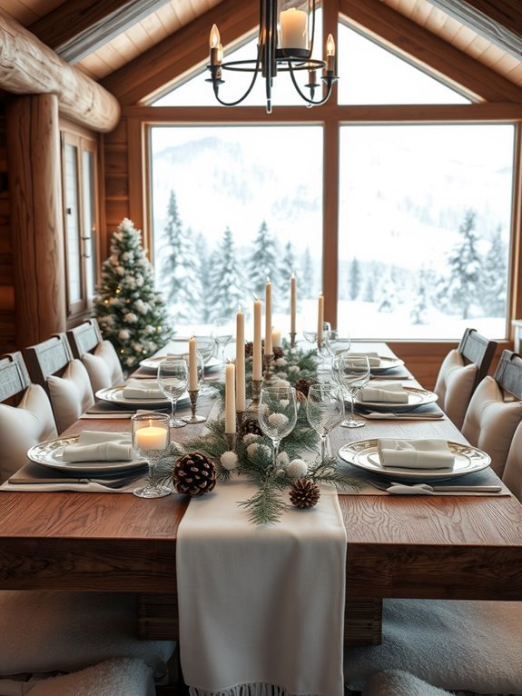 elegant winter dining decor