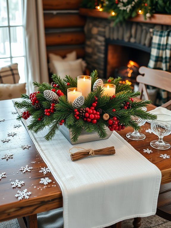 elegant winter table decor