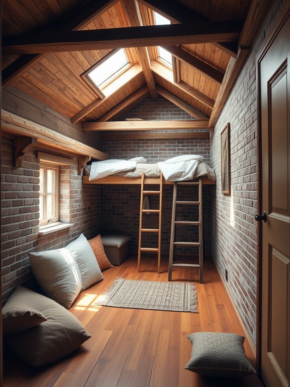 elevated cozy sleeping areas