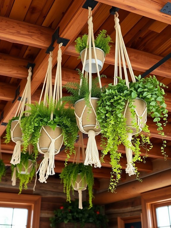 elevated decorative plant displays
