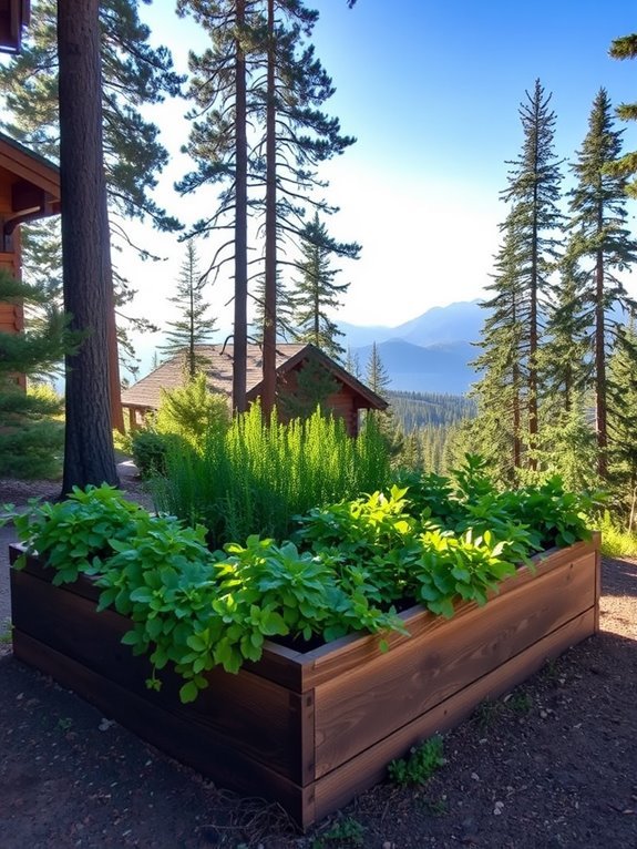 elevated garden planting area