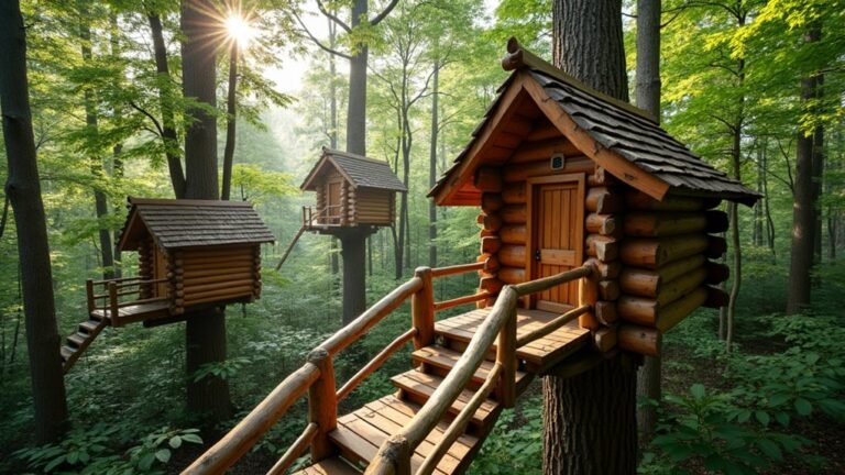 elevated log cabin retreats