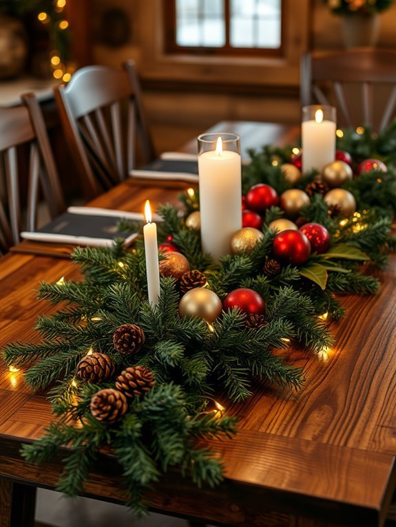 festive decorative evergreen garland