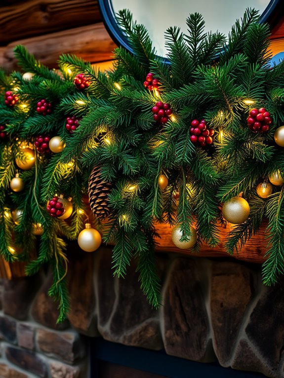 festive green decorative strands