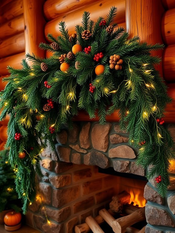 festive greenery decoration piece