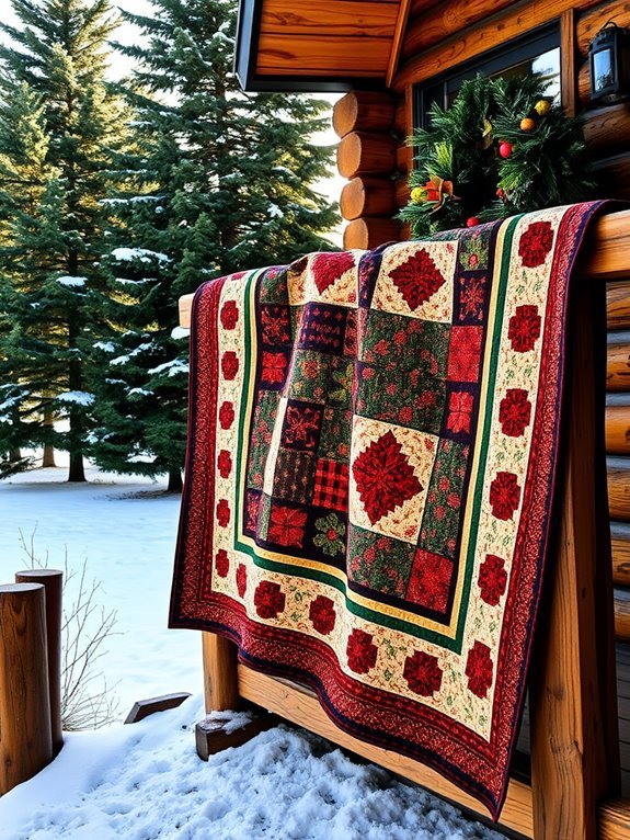 festive holiday quilt design