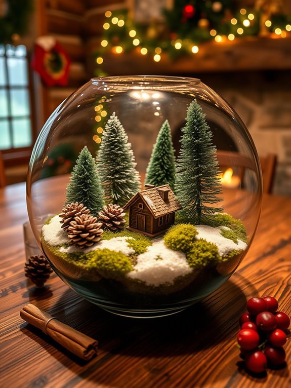 festive miniature plant display