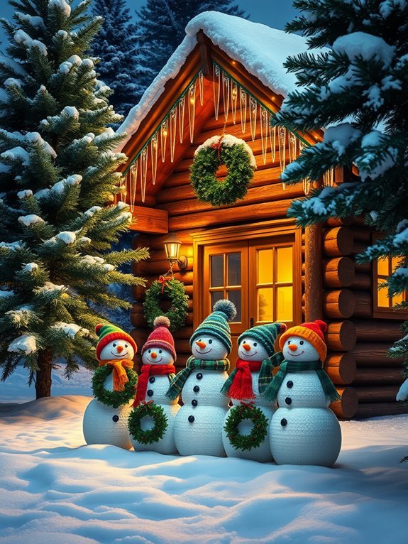 festive outdoor snowman decor