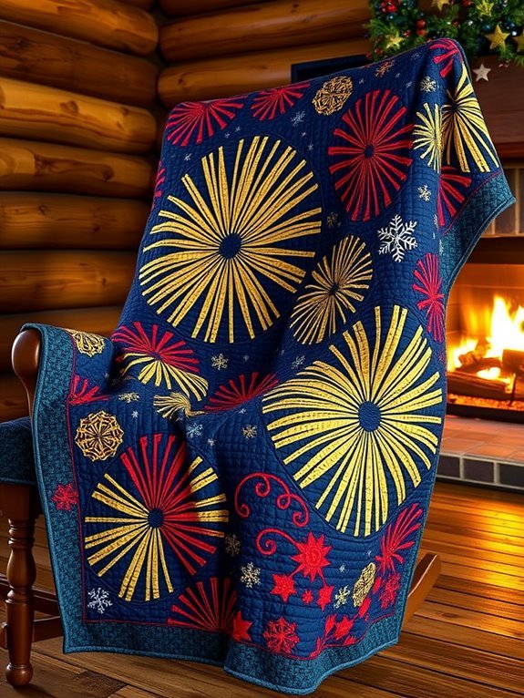 festive winter quilt design