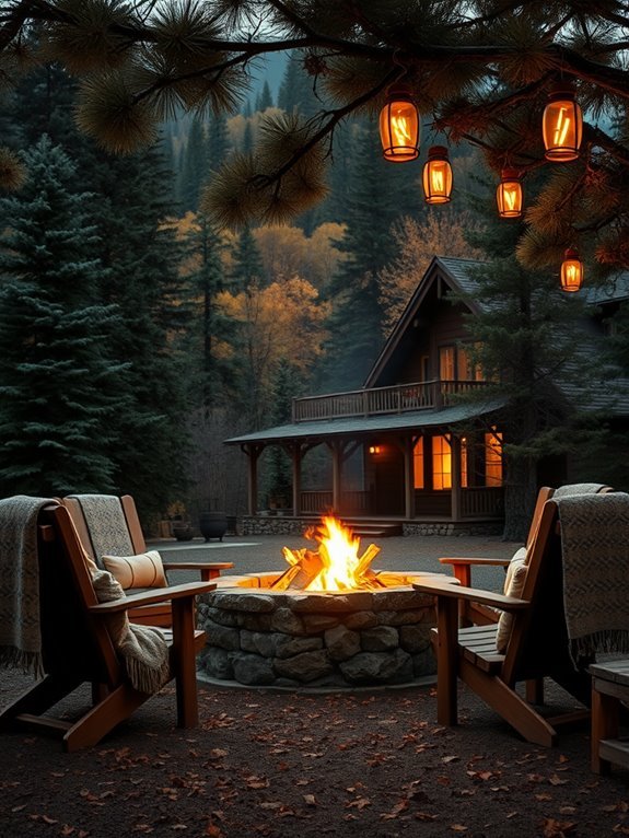 fire pit seasonal decorations