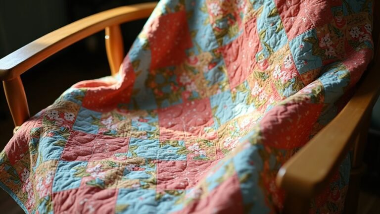 floral log cabin quilts