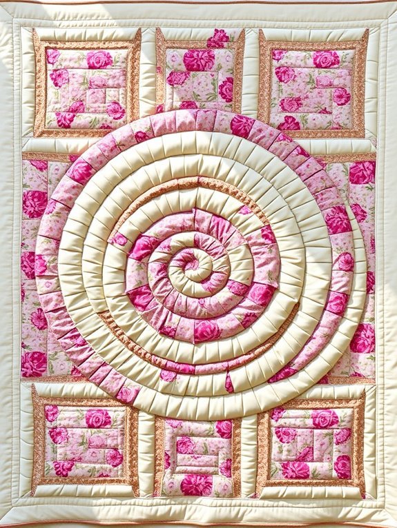 floral printed log cabin