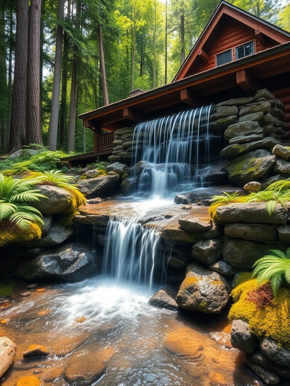 flowing water feature design