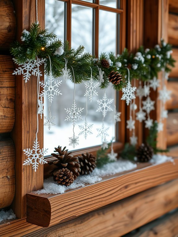 frosty decorative window garland