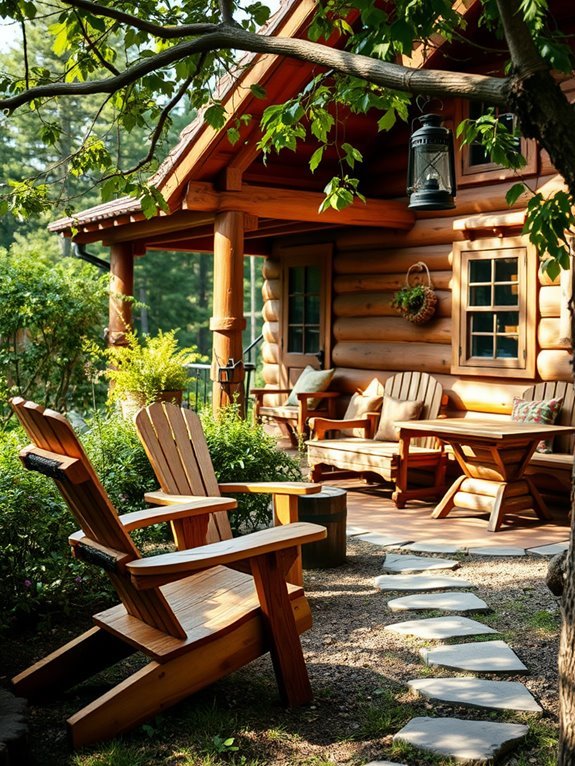 furniture layout with wood