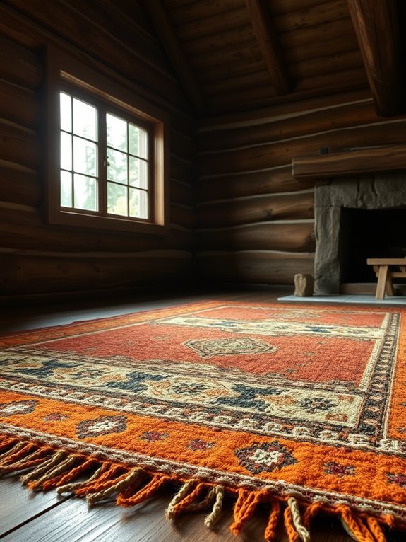 handcrafted cozy wool rug