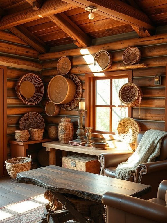 handcrafted natural fiber baskets