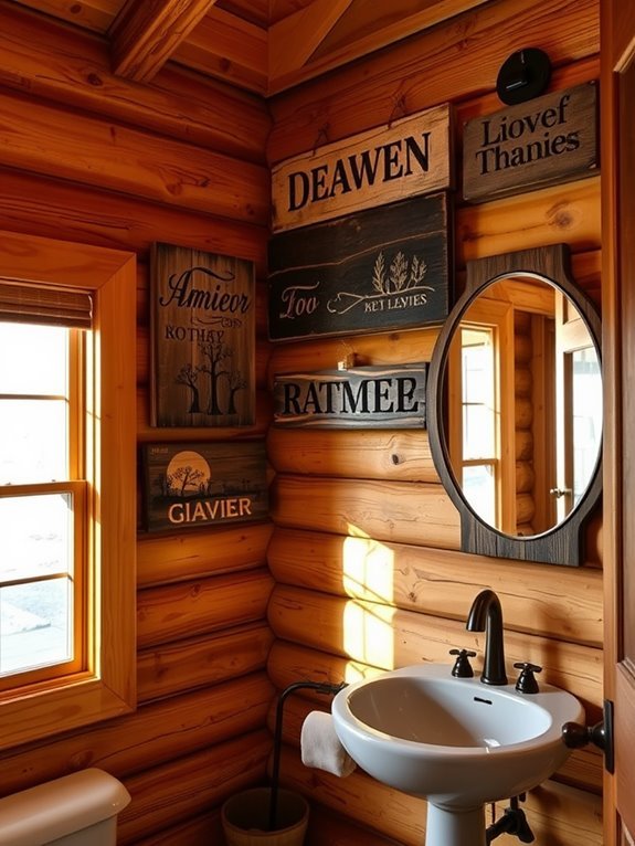 handcrafted rustic wooden signs