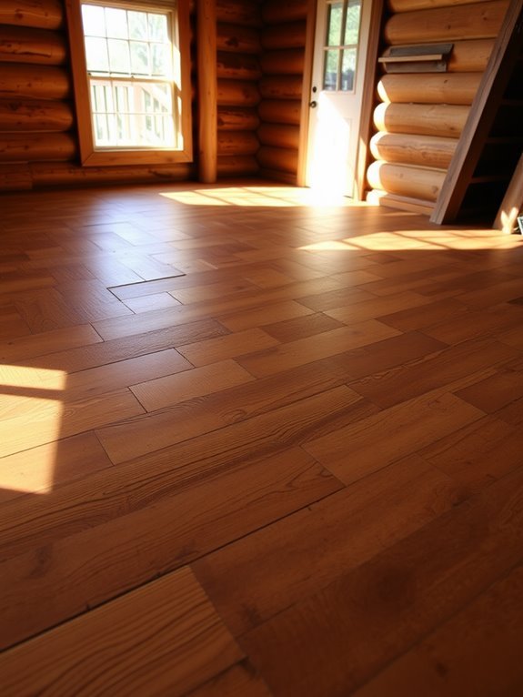 handcrafted wooden flooring style