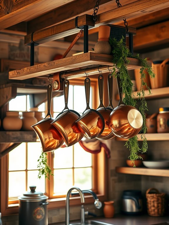 hanging kitchen pot storage