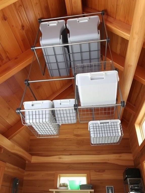 hanging storage for ceilings