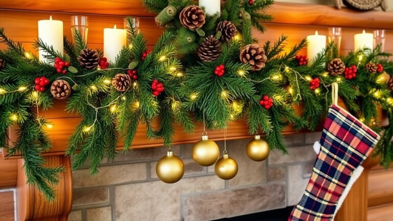 holiday cabin mantel decorations