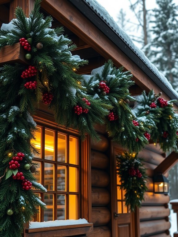 holiday decoration with garlands