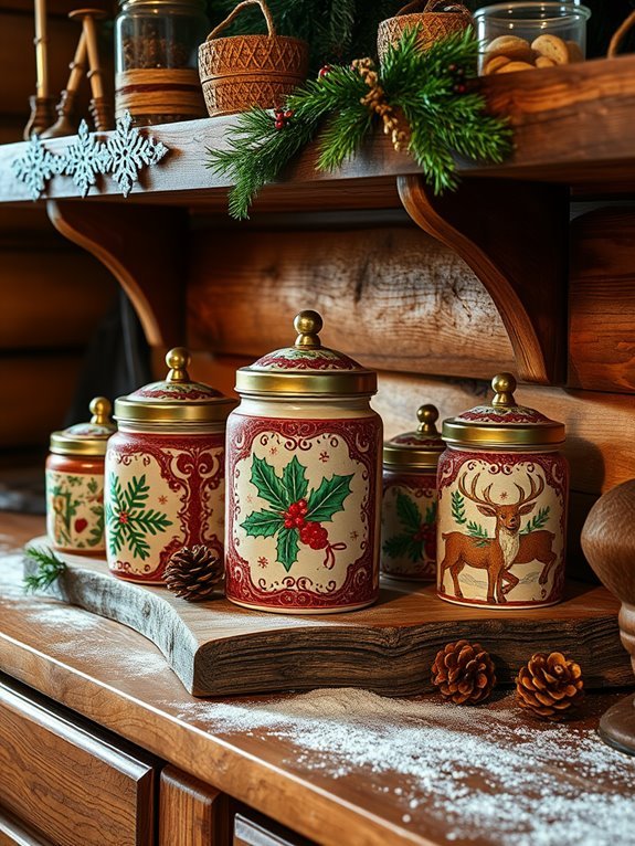 holiday themed cookie containers