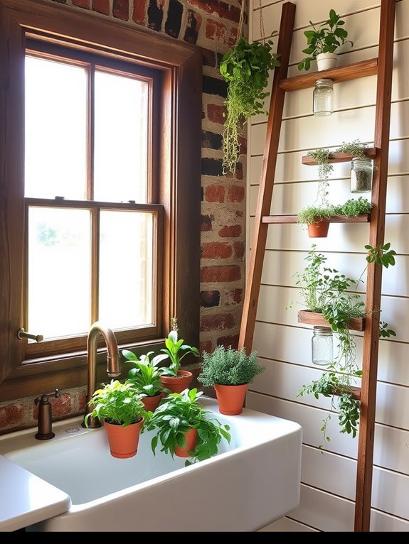 homegrown fresh herb garden