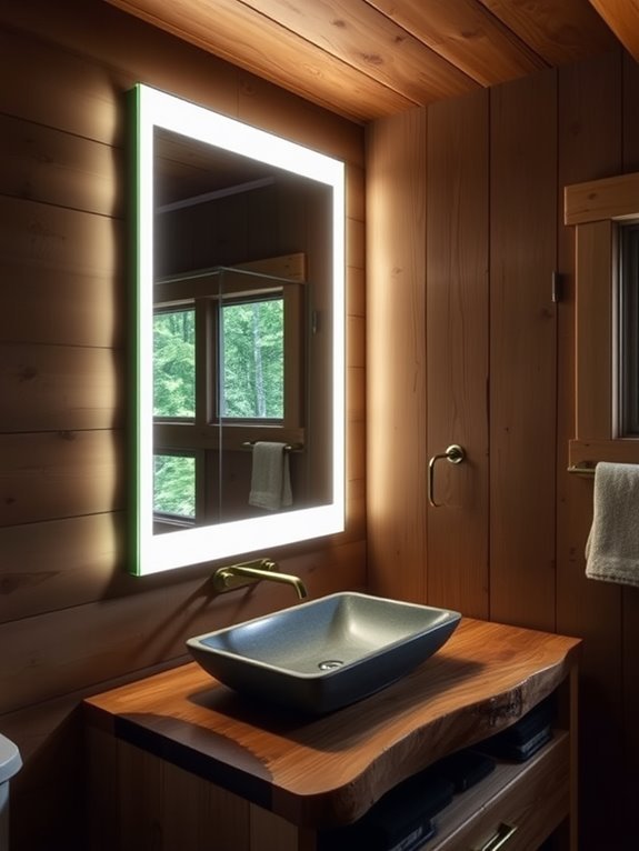 illuminated bathroom reflection accessory