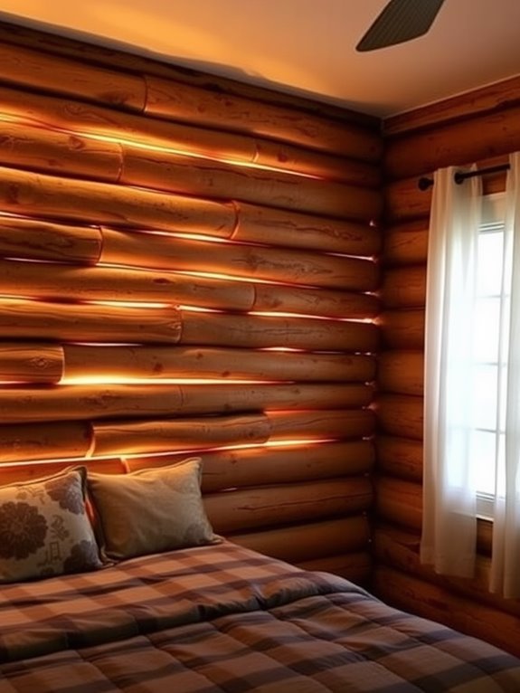 illuminated log design element