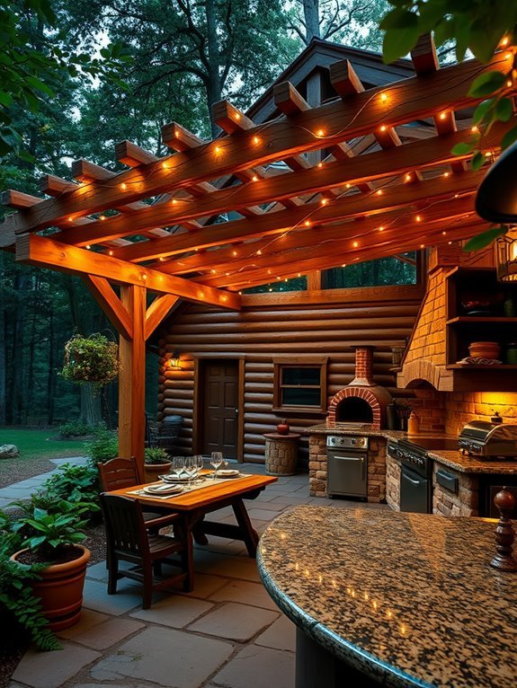 illuminated outdoor pergola design