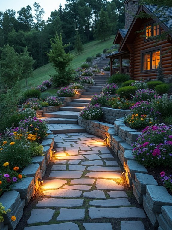 illuminated outdoor walkways design