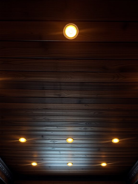 illuminated plank ceiling design