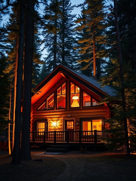illuminated trees for ambiance