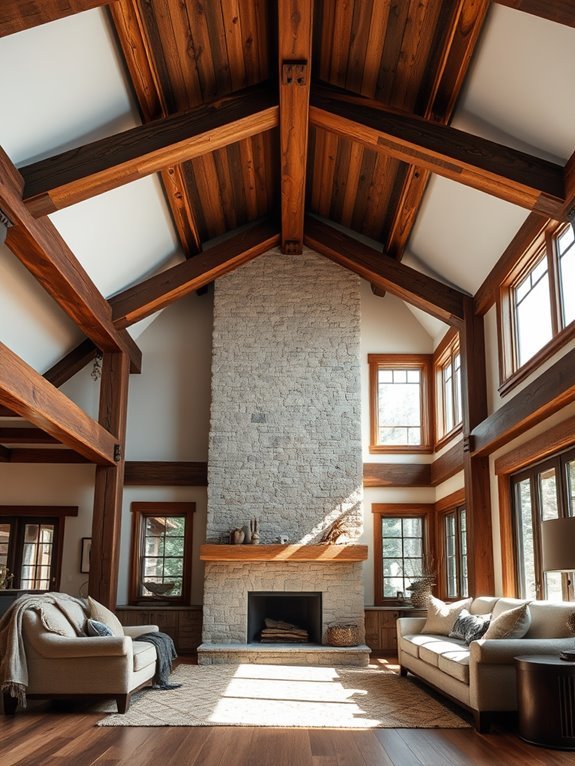 incorporate visible ceiling beams
