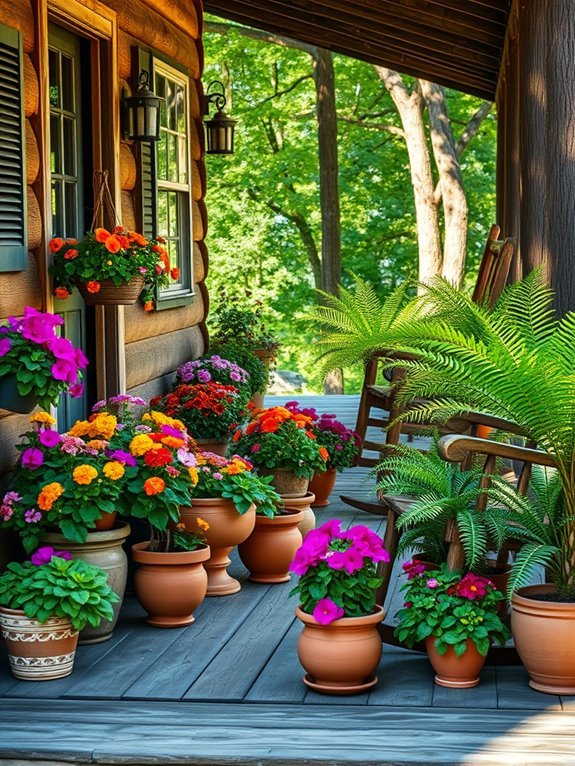 indoor greenery and blooms