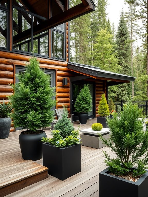 indoor potted evergreen plants