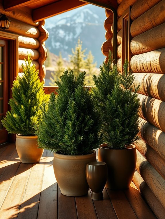 indoor potted evergreen plants