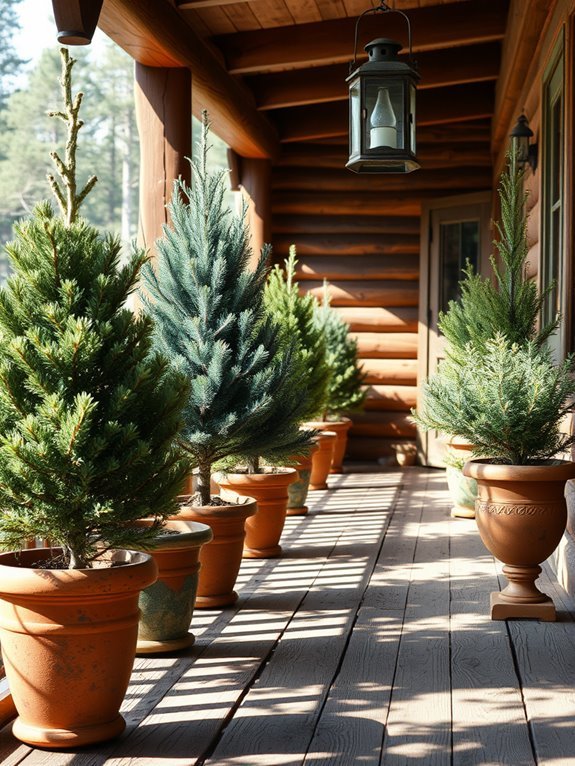 indoor potted evergreen plants