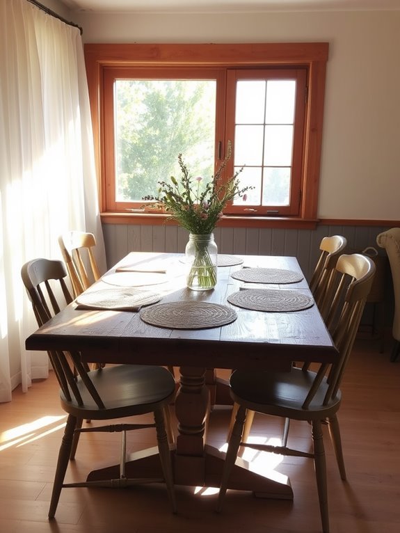 intimate dining space arrangement