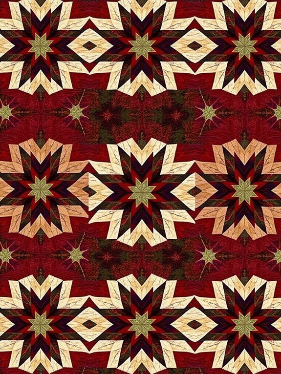 intricate geometric star designs