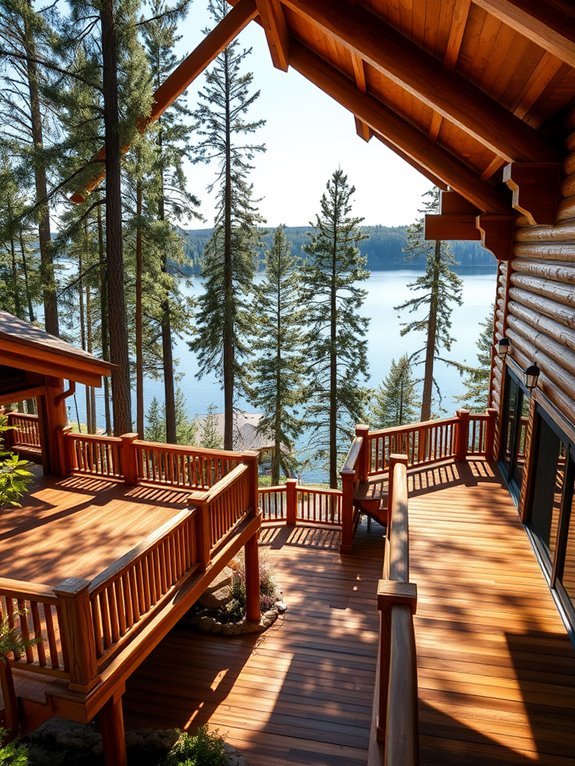 lakefront timber frame home