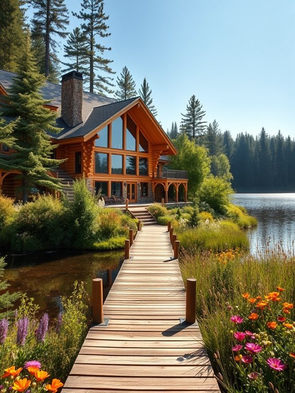 lakeside luxury cabin retreat