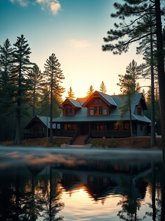 lakeside luxury retreat home
