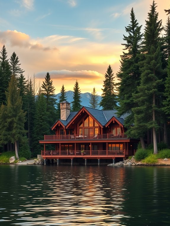 lakeside retreat in nature