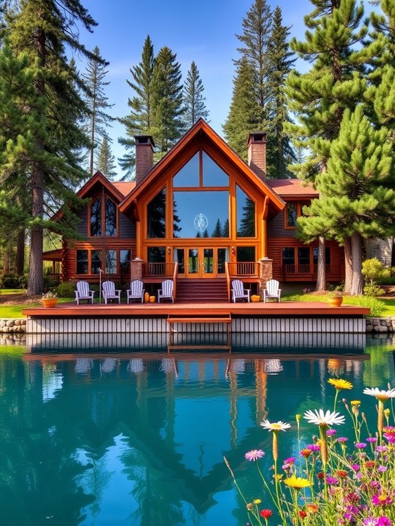 lakeside retreat with views
